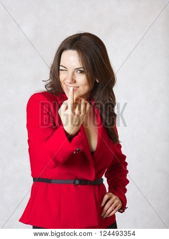 A Young Woman Calls The Interlocutor