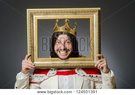 Young king businessman in royal concept