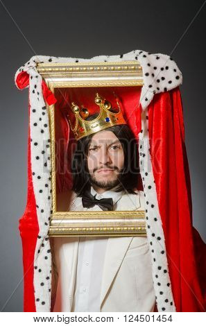Young king businessman in royal concept