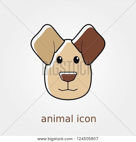 Dog icon. Farm animal vector illustration eps 10