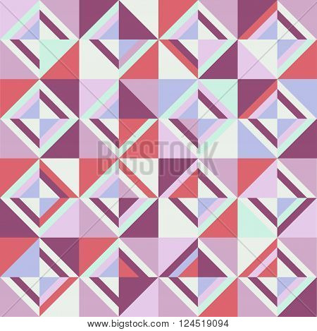 Colored triangles. Seamless pattern. Coloful vector illustration.