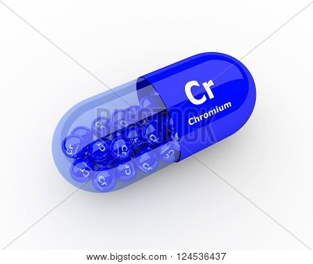 Pills With Chromium Cr Element Dietary Supplements