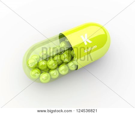Pills With Kalium K Element Dietary Supplements