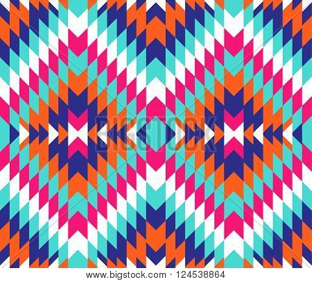 Tribal seamless colorful geometric pattern. Ethnic vector texture.Traditional ornament.