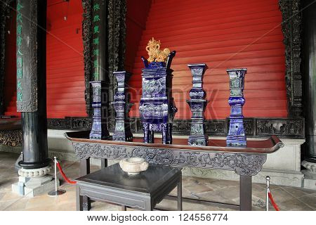 GUANGZHOU, CHINA - MARCH 31, 2013: The Chen Clan Ancestral Hall on March 31, 2013 in Guangzhou, China. It is a historic landmark ancestral temple and study place for imperial examination in China.