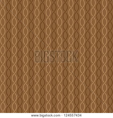 Seamless pattern broun waves on brown background