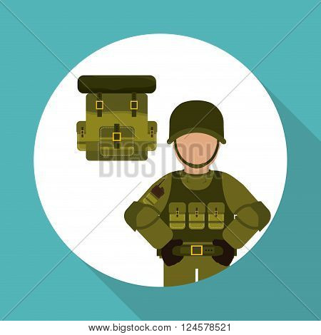 Military  icon concept with icon design, vector illustration 10 eps graphic.