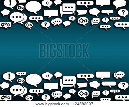 Creative background with chat bubbles with place for you text.