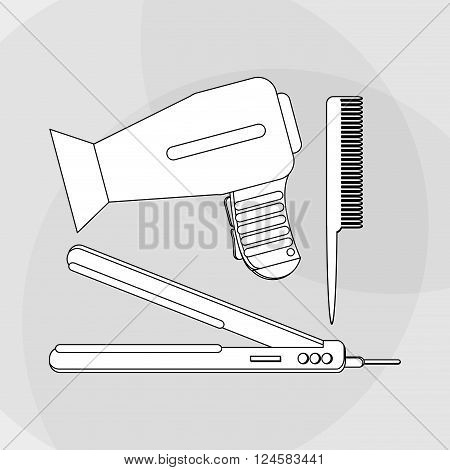 Hair salon  concept with icon design, vector illustration 10 eps graphic.
