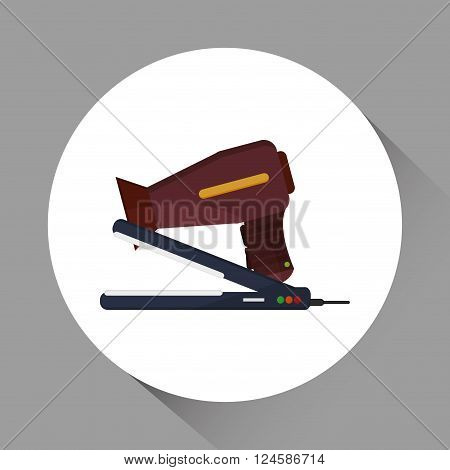 Hair salon  concept with icon design, vector illustration 10 eps graphic.
