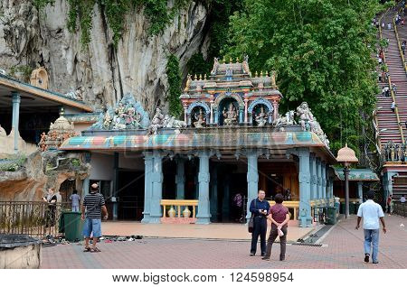 Kuala Lumpur/Malaysia - September 2012: Hindu temple complex Batu Caves located on the outskirts of Kuala Lumpur in Gombak district Malaysia.