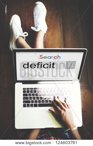 Deficit Crisis Debt Banking Financial Money Concept