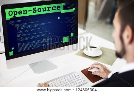 Open-Source Access Coding Source Technology Concept