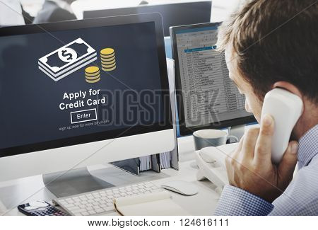 Apply for Credit Card Loan Payment Banking Concept