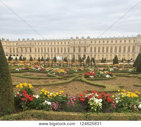 Versailles Gardens in Paris, France on a Summer Day