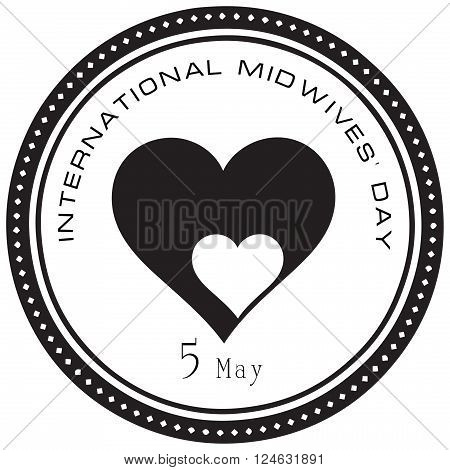 International Midwives' Day event celebrated May 5th. Vector illustration.