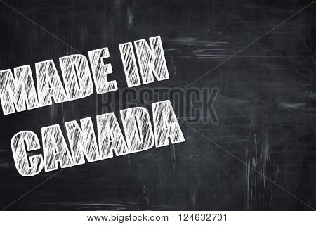 Chalkboard background with white letters: Chalkboard background with white letters: Made in canada with some soft smooth lines