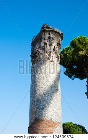 Column at the Trajan's Forum. Rome Italy.