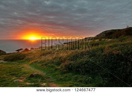 Sunset at the sea in Sweden, Europe