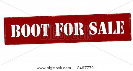 Rubber stamp with text boot for sale inside vector illustration`