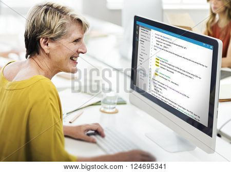 Php Programming Html Coding Cyberspace Concept