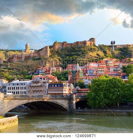 Old Town in the capital of Georgia Tbilisi in the evening. Caucasus.
** Note: Visible grain at 100%, best at smaller sizes