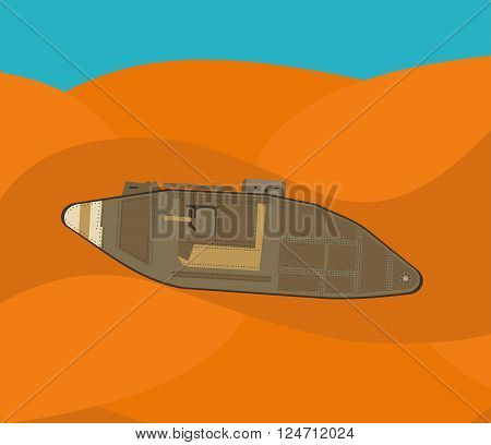tank of the first world war in vector format eps10