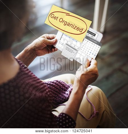 Get Organized Tidy Up Clean Schedule To Do Concept