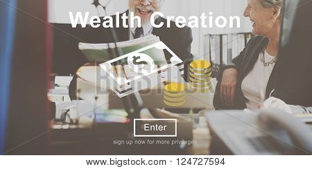 Wealth Creation Affluence Investment Concept
