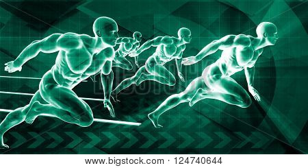 High Performance Organization and Motivated Workforce Talent Art 3D Illustration