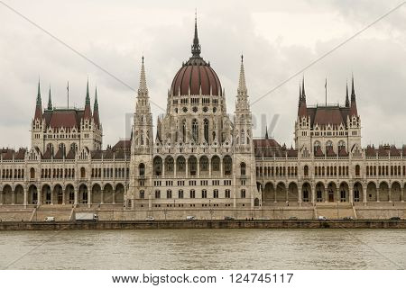 The Hungarian Parlament in Budapest, in Europe.
