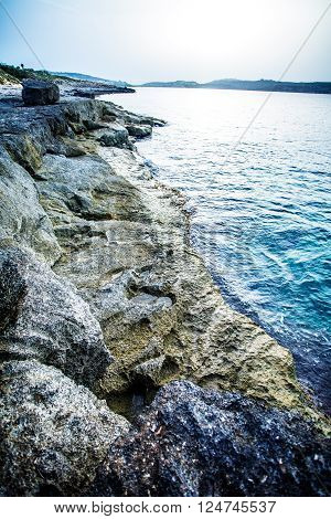 A Nightfall in Bugibba in Malta Europe.