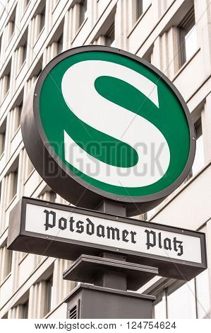 Public transport station Potsdamer Platz in Berlin