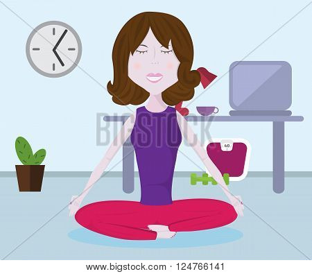 Girl practicing yoga in the lotus position. Yoga Poses. Chakra Yoga. Relax. Meditation. Healthy lifestyle. Yogi. Lotus Pose. Yoga class. Yoga couple.