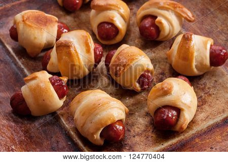 Pigs in Blankets - Mini Pretzel Crescent Dog snack food