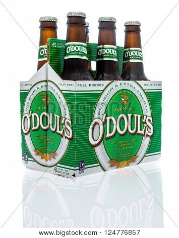 Winneconne WI - 16 March 2016: Six pack of O'doul's non-alcoholic malt beverage
