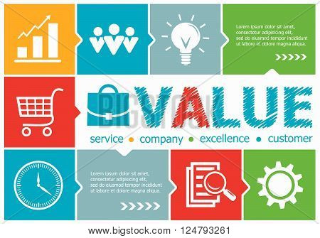 Value Design Illustration Concepts For Business, Consulting, Management