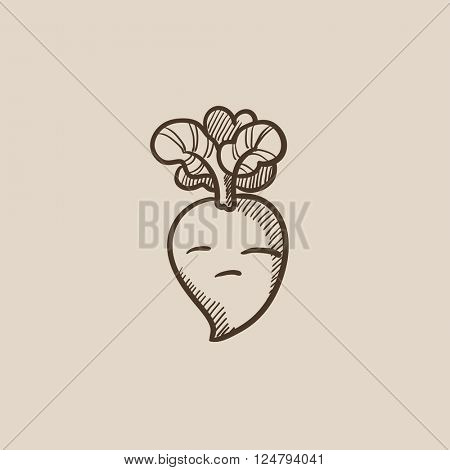 Beet sketch icon.