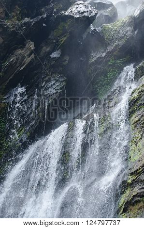 Klong lan Waterfall is big waterfall in thailand province Kampang phed