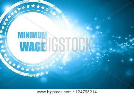 Glittering blue stamp: Sweat shop background with some smooth lines