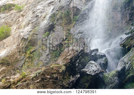 Klong lan Waterfall is big waterfall in thailand province Kampang phed