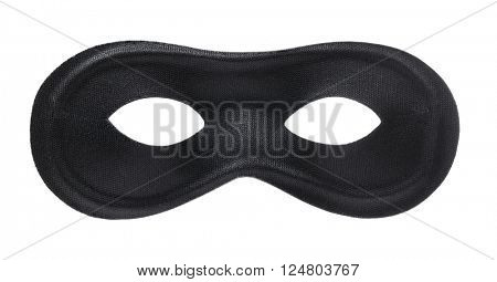 Black eyemask isolated on white.