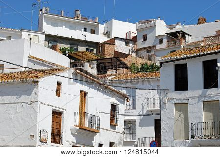 View of townhouses in the town centre Alora Malaga Province Andalusia Spain Western Europe.