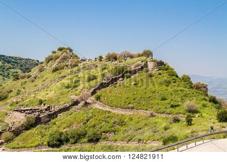 Archaeological site of ancient Jewish city of Gamla on the hill in Israel
** Note: Soft Focus at 100%, best at smaller sizes
