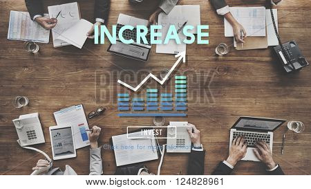 Increase Enlarge Expand Extend Growth Rise Concept