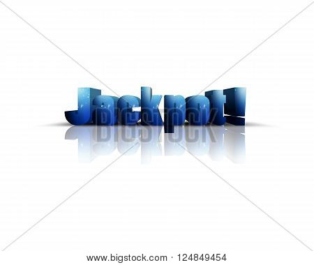 Jackpot -  3d word with reflection !