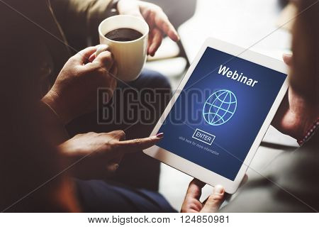 Webinar Cloud Online Technology Webcast Concept