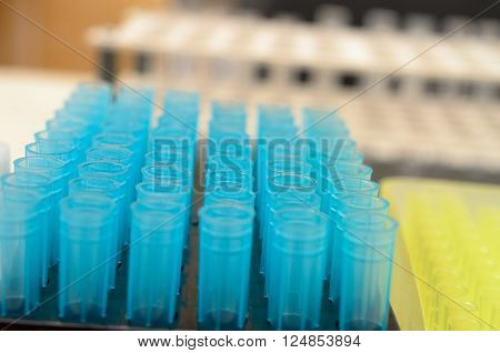 The tubes biochemical laboratory of blue and yellow and transparent glass.
** Note: Visible grain at 100%, best at smaller sizes