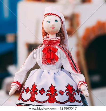 Belarusian Folk Doll. National Folk Dolls Are Popular Souvenirs From Belarus.