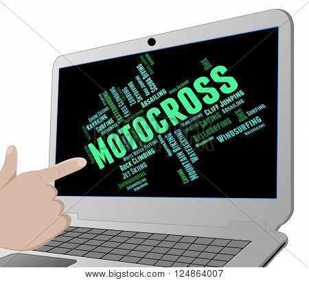 Motocross Words Indicates Text Race And Enduro